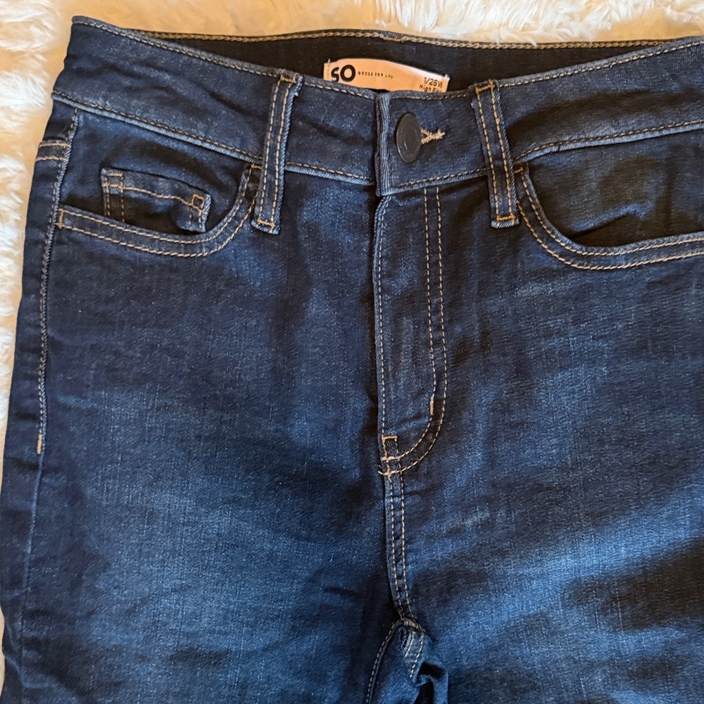 SO Indigo High Rise Flare Jeans